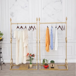 متعددة الوظائف ارتفاع قابل للتعديل معدن الذهب الملابس عرض الرف