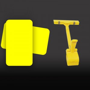 TMJ POP 038 مشبك بلاستيكي لاصق بشريط شفاف على لوحة الاسم A6 رف سوبر ماركت حامل علامة أكريليك 11X14 حامل ملصقات أكريليك