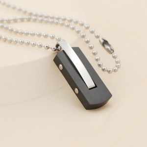 الجملة الفولاذ المقاوم للصدأ اثنين من لهجة قلادة قلادة تصفيح