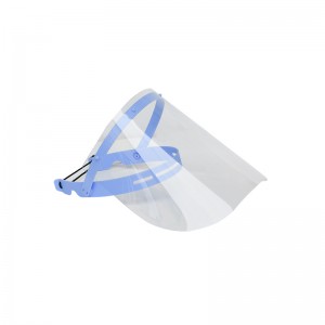 EN 166 درع الوجه المقاوم للانفصال المقاوم للانفصال واقي الوجه البلاستيكي مع إطار قابل للتعديل