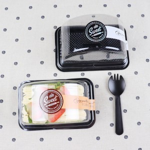 يمكن التخلص منها الغذاء الصف غير سامة مربع نفطة يتقوس واضح مربع كعكة مربع التعبئة والتغليف الحلوى التعبئة والتغليف