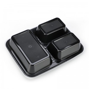 يمكن التخلص منها جولة PP البلاستيك الغذاء تسليم الحاويات حاوية البلاستيك تخزين التعبئة والتغليف الغداء مربع مع غطاء