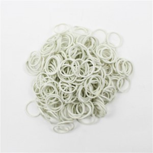 Factoty المبيعات المباشرة البسيطة الأربطة المطاطية البيضاء عالية المرونة قوة صلابة حلقة مطاطية لحزمة خط البيانات