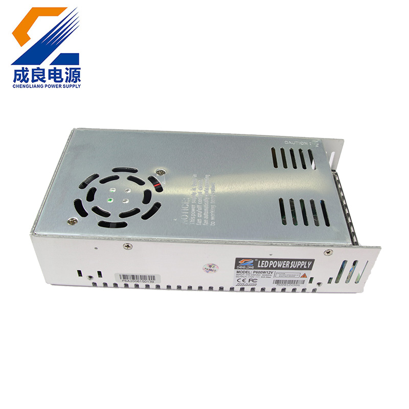 LED محول 12V 50A 600W LED التيار الكهربائي لأضواء الشريط CCTV Camera Step Motor