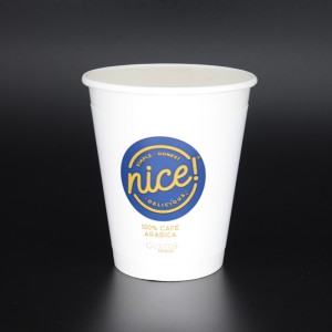 12\\/16 أوقية مزدوجة الأكمام عزل أكواب صديقة للبيئة ورقة الكؤوس الساخنة والباردة