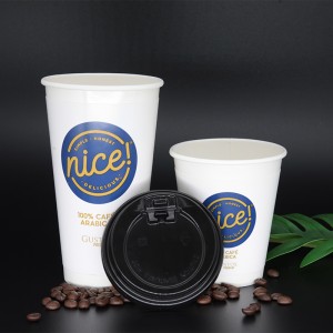 12\\/16 أوقية مزدوجة الأكمام عزل أكواب صديقة للبيئة ورقة الكؤوس الساخنة والباردة