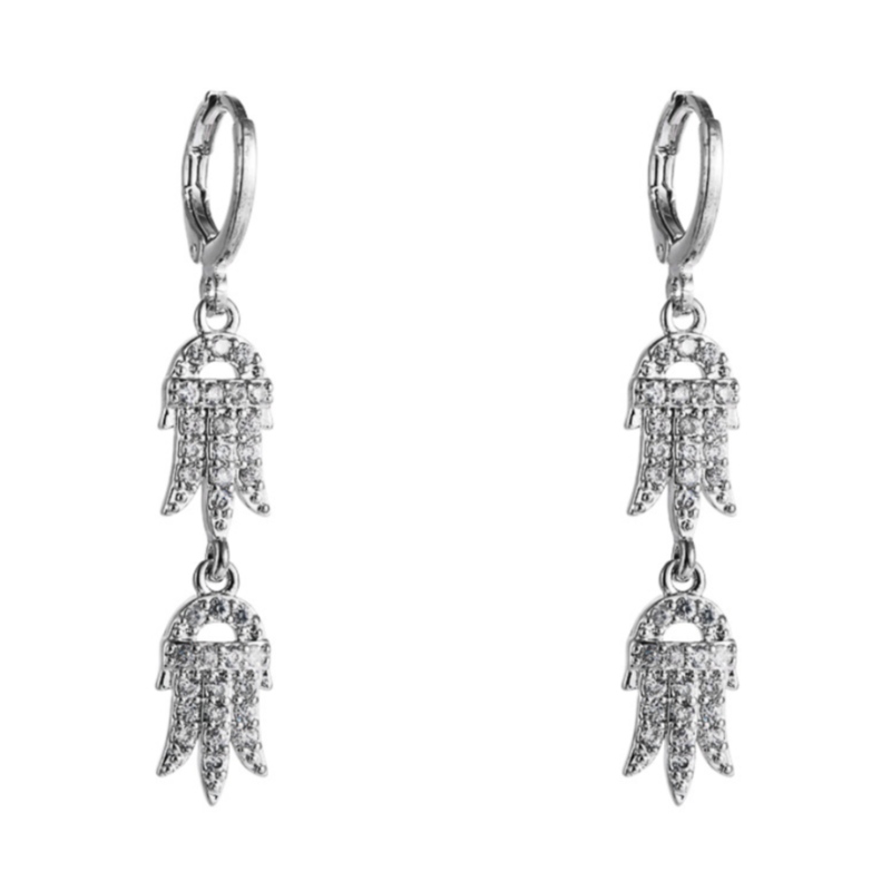 أوروبا والولايات المتحدة أزياء أقراط ، أقراط النحاس الأبيض مع تشيكوسلوفاكيا ، المرأة اليابانية والكورية بسيطة ومزاجه أقراط طويلة