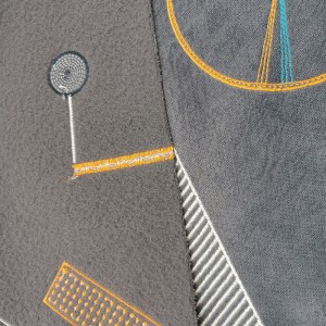 القماش الفانيلا المطرزة BNT6868