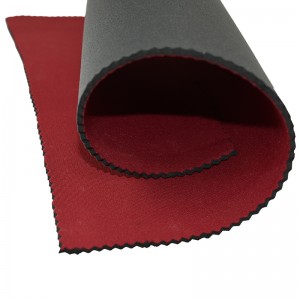 النسيج التسامي الأبيض النيوبرين محفظة بهلوان كم SBR المطاط SCR طريقة تمتد النايلون دنة النسيج النيوبرين سترة