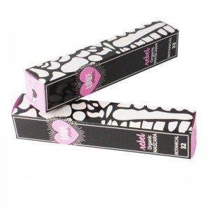 ورقة الفن الأسود والوردي رمش مربع الطباعة