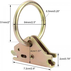الصلب E-Track O Ring Ring Down Down Anchors لنظام Tiedown E-Track