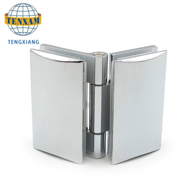 الصين الصانع جودة عالية زجاجية للزجاج 180 درجة سبائك الزنك دش الباب المفصلي