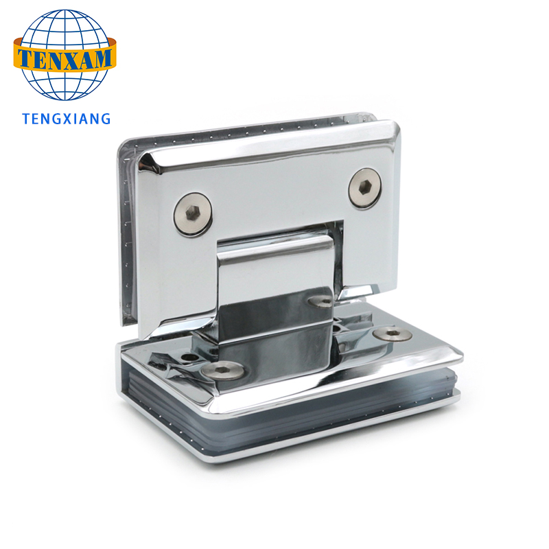 90 درجة تظهر زجاج الباب المفصلي الفولاذ المقاوم للصدأ الحمام المشبك