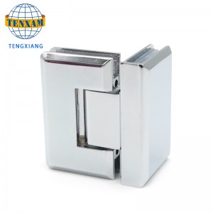 90 درجة تظهر زجاج الباب المفصلي الفولاذ المقاوم للصدأ الحمام المشبك