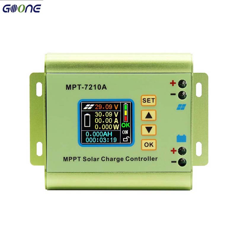 MPT7210A MPPT LCD لوحة للطاقة الشمسية تهمة تحكم سبائك الألومنيوم منظم الشمسية ل bipo بطارية إخراج 600 واط 24 فولت 36 فولت 48 فولت 72 فولت