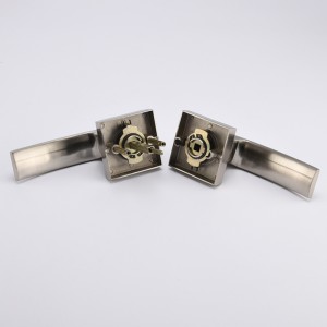 S7811 مقبض باب النيكل الساتان مع قفل ومفتاح ، قفل باب الإدخال/door ، رافعة القفل الأمامي.