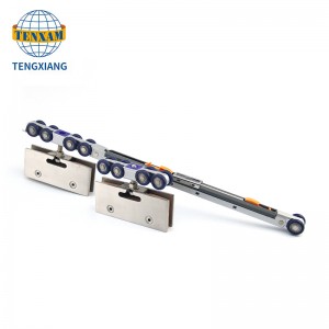 اكسسوارات الأثاث دليل المسار الأجهزة خشبية انزلاق الباب الأسطوانة مع 8 عجلات