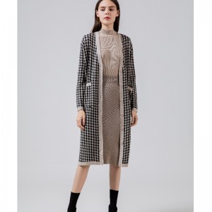 المألوف عارضة جوكر تشيانبردشيك الصوف محبوك طويل سترة معطف 69069 \\\\ ن