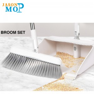 أدوات تنظيف منزل صديقة للبيئة مقبض طويل مقبض مكنسة ومجموعة داسبان