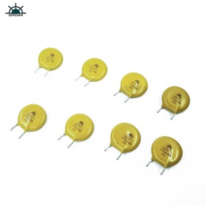 الشركة المصنعة الصين موجودة المنتجات، الأصفر قطع قصيرة kink mov المقاوم 14MM 14D471 470V varistor mov