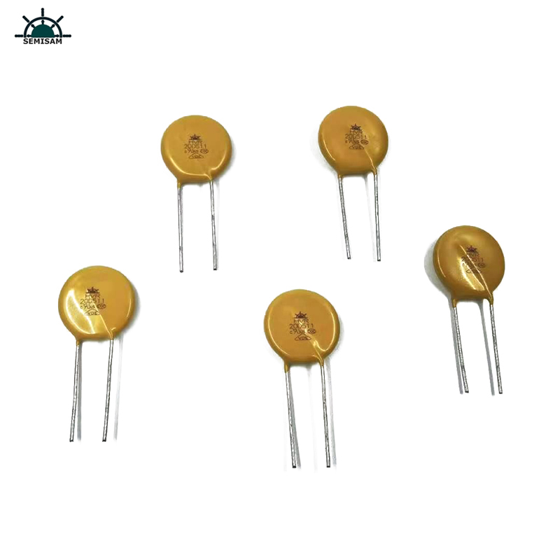 الصين ODM مكونات إلكترونيات، الأصفر MOV 20MM HVR20D511K أكسيد الزنك varistor لمعدات مزود الطاقة