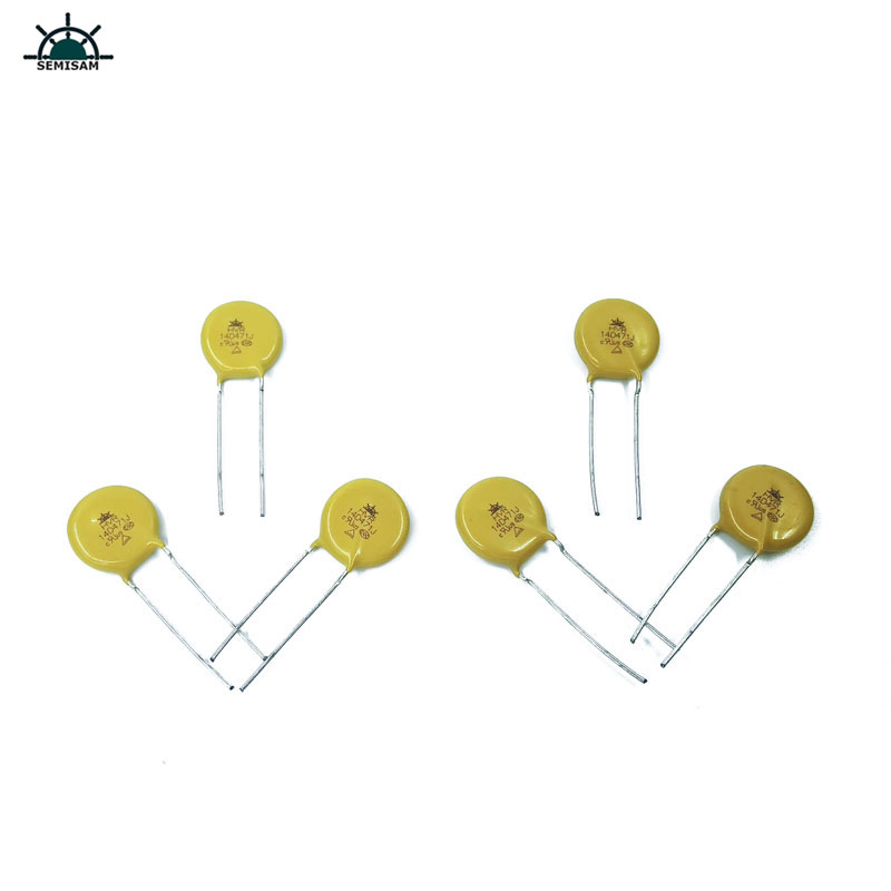 الصين مصنع، شكل مستقيم الرصاص ارتفاع الزيادة موفوف المقاوم 14 ملليمتر 14d471 470 فولت varistor zov mov