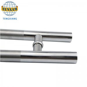 تخصيص الحديثة أنبوب دائري h نوع الفولاذ المقاوم للصدأ انزلاق سحب الباب اكسسوارات الحمام دش الباب مقبض الزجاج