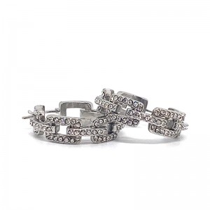 الأزياء الأوروبية والأمريكية أقراط الفولاذ المقاوم للصدأ الزركون (لا تتلاشى)