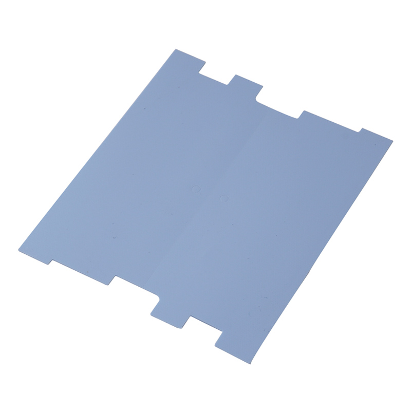 العرض الأزرق ورقة سيليكون الحرارية الأزرق، امتصاص الصدمة ورقة سيليكون رقاقة، بالوعة الحرارة الإلكترونية والكهربائية