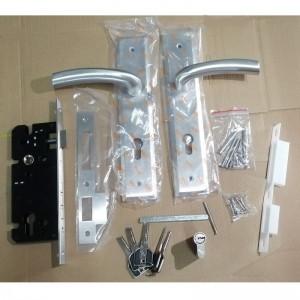 6003 لوحة باب طويلة مقبض مقبض رافعة من الفولاذ المقاوم للصدأ ، قفل نقح معاصر حديث