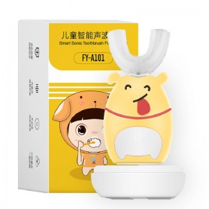 آمنة بالموجات فوق الصوتية سيليكون أطفال فرشاة أطفال فرشاة الأسنان الكهربائية مع متعة