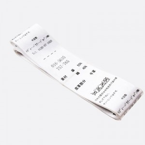 حار بيع منتج جديد مخصصة الملابس الملحقات شاشة الملابس الساتان المنسوجة تسميات للملابس قبعة الأحذية