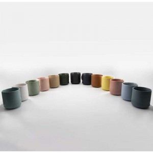 حار بيع السيراميك الحجري اللون أكواب القهوة المزجج