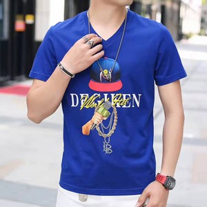 الرجال محبوك تي شيرت