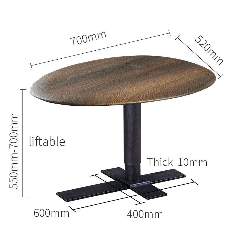 الجوز الحديثة الصلبة الخشب طاولة القهوة رفع متعددة الوظائف ارتفاع قابل للتعديل أريكة الجدول
