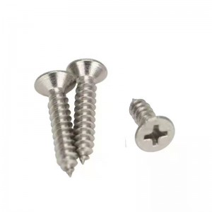 201 3 الفولاذ المقاوم للصدأ غاطسة رئيس الذاتي التنصت المسمار رأس مسطح التنصت الذاتي المسمار مخصص الصليب الذاتي