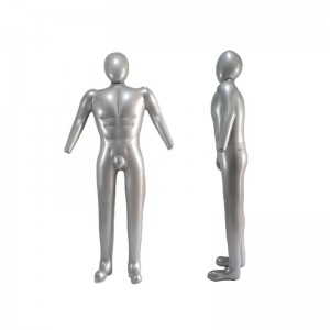 نفخ PVC الذكور عارضة نموذج المعرضة، الحجم الكامل مع الرأس والأذرع، البلاستيك كامل الجسم المعرضة