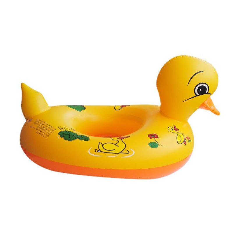 لعبة عصابة السباحة الكرتونية ، PVC صفراء بطة قابلة للنفخ.