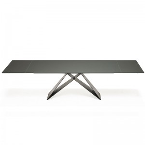 التصاميم الحديثة الإيطالية 8 أشخاص من السيراميك الحجر الملبد طاولة طعام مستطيلة مستطيلة