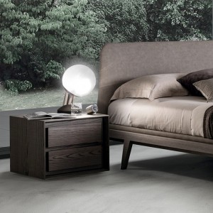 عالي الجودة الاسكندنافية الطراز العتيق الخشب الخشب الجوز بوفيه سرير الجانب السرير بجانب السرير