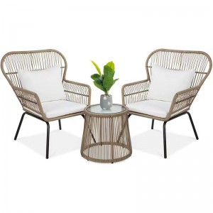Steel&Wicker 3pcs Sofa Set N-004