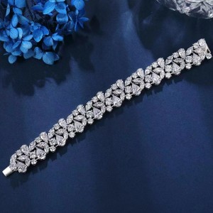 Sterling Silver 925/18K/14K/10K مع سوار الماس الحقيقي 5A CZ/