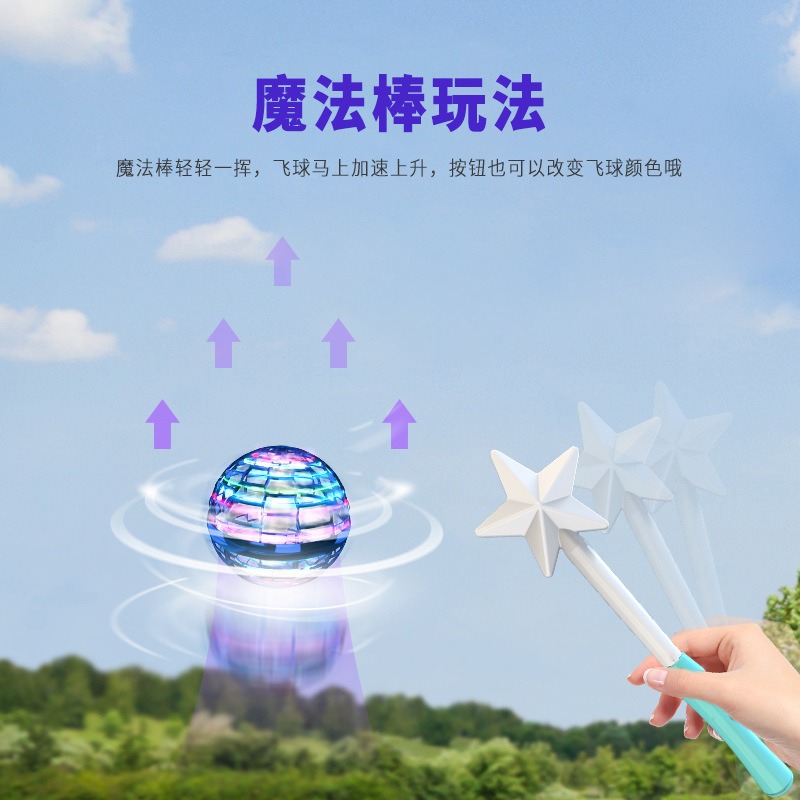 تعريفي ذكي كرة flynovapro سحرية كرة الطائرة السحر UFO Flying Ball Gyro Toy