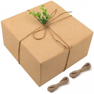 Moretoes Brown Gift Joxes Kraft Pack 8x8x4 بوصة ، صناديق من الورق الورقية مع الأغطية لهدايا عيد الميلاد ، وصناديق اقتراح وصيفات الشرف ، وصناديق كب كي...