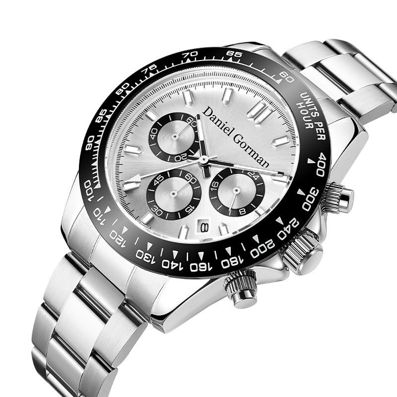 Daniel Gorman Brand Wholesales Strap Luxury Mens Watches Luminous 30m Chronograph Quart Watches Men Wristrm220428