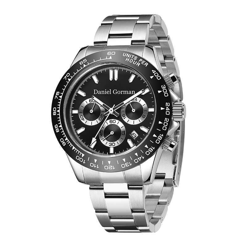 Daniel Gorman Brand Wholesales Strap Luxury Mens Watches Luminous 30m Chronograph Quart Watches Men Wristrm220428
