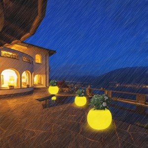 LED مستديرة زهرة وعاء في الهواء الطلق حديقة مقاومة للماء ضوء العشب ضوء عيد الميلاد حفلة الديكور المناظر الطبيعية مصباح كبير القابل...