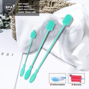 فرشاة تنظيف الزجاجة الزجاجية المطبخ السيليكون الناعم