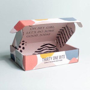 مربع طائرة وردي مربع مربع مربع مربع إكسبريس ثي شيرت تشي شيرت صندوق التغليف مربع ملون متعدد الحجم