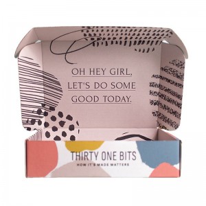 مربع طائرة وردي مربع مربع مربع مربع إكسبريس ثي شيرت تشي شيرت صندوق التغليف مربع ملون متعدد الحجم